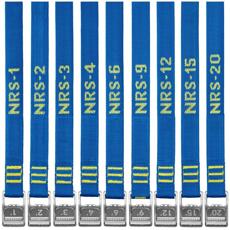 NRS 1" Heavy Duty Tie Down Strap 4 Pack-IconicBlue-15ft - Image 1
